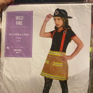 Little girls fireman costume